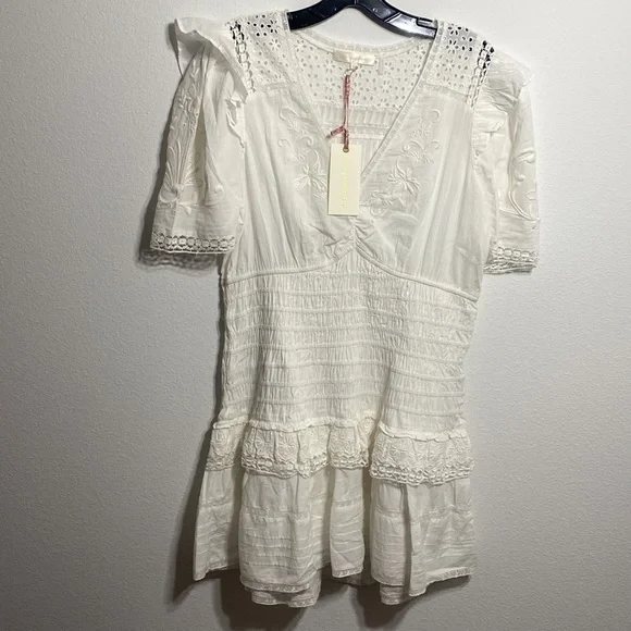 LoveShackFancy Rena Dress in Antique White NWT - Picture 6 of 10